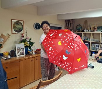 Maľované dáždniky